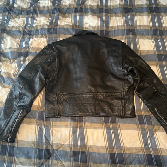 LA ROXX vintage 70s leather jacket biker motorcycle rock punk size L - Picture 2 of 9